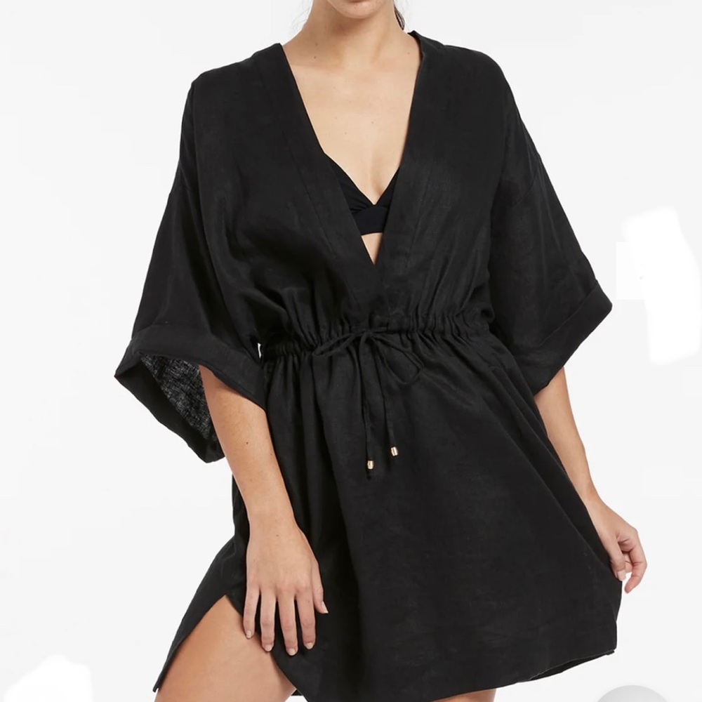 JETS Australia linen kimono dress/cover up S